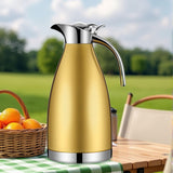 Maxbell Stainless Steel Coffee Carafe Hot Water Dispenser for Lemonade Milk Beverage Gold
