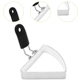 Maxbell Fried Egg Ring with Handle for Breakfast Sandwich Reusable Egg Cooking Mould 10x9.6cm