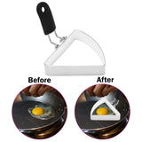 Maxbell Fried Egg Ring with Handle for Breakfast Sandwich Reusable Egg Cooking Mould 10x9.6cm