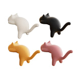 Maxbell Cat Shaped Hook for Desk Edge Cute for Restroom Storage Organization Cabinet White