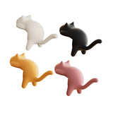 Maxbell Cat Shaped Hook for Desk Edge Cute for Restroom Storage Organization Cabinet White