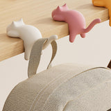 Maxbell Cat Shaped Hook for Desk Edge Cute for Restroom Storage Organization Cabinet White