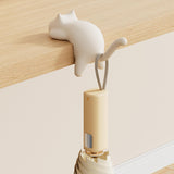 Maxbell Cat Shaped Hook for Desk Edge Cute for Restroom Storage Organization Cabinet White