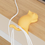 Maxbell Cat Shaped Hook for Desk Edge Cute for Restroom Storage Organization Cabinet White