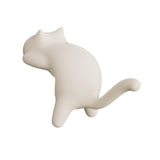 Maxbell Cat Shaped Hook for Desk Edge Cute for Restroom Storage Organization Cabinet White