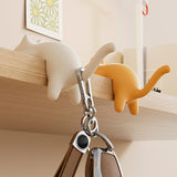 Maxbell Cat Shaped Hook for Desk Edge Cute for Restroom Storage Organization Cabinet White
