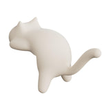 Maxbell Cat Shaped Hook for Desk Edge Cute for Restroom Storage Organization Cabinet White