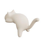 Maxbell Cat Shaped Hook for Desk Edge Cute for Restroom Storage Organization Cabinet White