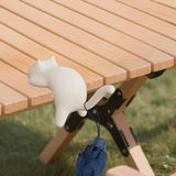 Maxbell Cat Shaped Hook for Desk Edge Cute for Restroom Storage Organization Cabinet White