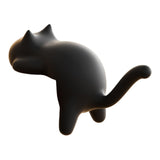 Maxbell Cat Shaped Hook for Desk Edge Cute for Restroom Storage Organization Cabinet Black