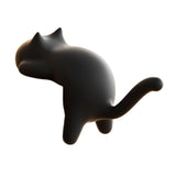 Maxbell Cat Shaped Hook for Desk Edge Cute for Restroom Storage Organization Cabinet Black