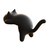 Maxbell Cat Shaped Hook for Desk Edge Cute for Restroom Storage Organization Cabinet Black