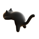 Maxbell Cat Shaped Hook for Desk Edge Cute for Restroom Storage Organization Cabinet Black