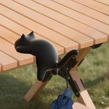 Maxbell Cat Shaped Hook for Desk Edge Cute for Restroom Storage Organization Cabinet Black