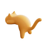 Maxbell Cat Shaped Hook for Desk Edge Cute for Restroom Storage Organization Cabinet Yellow