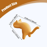 Maxbell Cat Shaped Hook for Desk Edge Cute for Restroom Storage Organization Cabinet Yellow