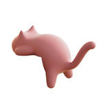 Maxbell Cat Shaped Hook for Desk Edge Cute for Restroom Storage Organization Cabinet Pink