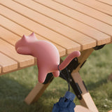 Maxbell Cat Shaped Hook for Desk Edge Cute for Restroom Storage Organization Cabinet Pink