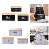 Maxbell 3 Pieces Farmhouse Kitchen Canister Carbon Steel for Restaurant Home