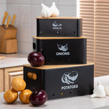 Maxbell 3 Pieces Farmhouse Kitchen Canister Carbon Steel for Restaurant Home