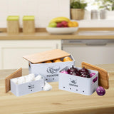 Maxbell 3 Pieces Farmhouse Kitchen Canister Carbon Steel for Restaurant Home