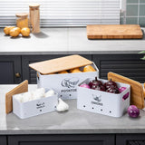 Maxbell 3 Pieces Farmhouse Kitchen Canister Carbon Steel for Restaurant Home