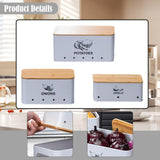Maxbell 3 Pieces Farmhouse Kitchen Canister Carbon Steel for Restaurant Home