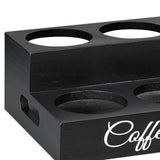 Maxbell Syrup Bottle Display Stand Wooden Coffee Syrup Rack for Home Cafe Coffee Bar