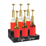 Maxbell Syrup Bottle Display Stand Wooden Coffee Syrup Rack for Home Cafe Coffee Bar