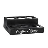 Maxbell Syrup Bottle Display Stand Wooden Coffee Syrup Rack for Home Cafe Coffee Bar