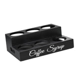 Maxbell Syrup Bottle Display Stand Wooden Coffee Syrup Rack for Home Cafe Coffee Bar
