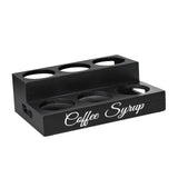 Maxbell Syrup Bottle Display Stand Wooden Coffee Syrup Rack for Home Cafe Coffee Bar