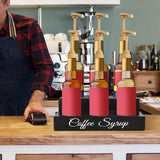 Maxbell Syrup Bottle Display Stand Wooden Coffee Syrup Rack for Home Cafe Coffee Bar