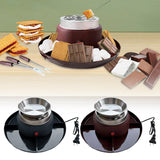 Maxbell Electric Smores Maker 2 in 1 Marshmallow Roaster for Wedding Family Tabletop reddish brown