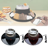 Maxbell Electric Smores Maker 2 in 1 Marshmallow Roaster for Wedding Family Tabletop reddish brown