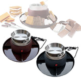 Maxbell Smores Kit Melt Fondue Pot Electric Smores Maker for Family Christmas Indoor reddish brown
