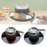 Maxbell Smores Kit Melt Fondue Pot Electric Smores Maker for Family Christmas Indoor reddish brown