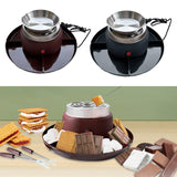 Maxbell Smores Kit Melt Fondue Pot Electric Smores Maker for Family Christmas Indoor reddish brown