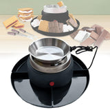 Maxbell Smores Kit Melt Fondue Pot Electric Smores Maker for Family Christmas Indoor black