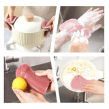 Maxbell 2Pcs Silicone Dish Brush Kitchen Gadget Tool Accessories Soft Kitchen Sponge