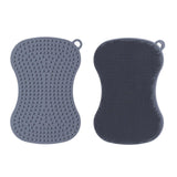 Maxbell 2Pcs Silicone Dish Brush Kitchen Gadget Tool Accessories Soft Kitchen Sponge