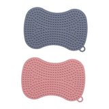 Maxbell 2Pcs Silicone Dish Brush Kitchen Gadget Tool Accessories Soft Kitchen Sponge