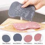 Maxbell 2Pcs Silicone Dish Brush Kitchen Gadget Tool Accessories Soft Kitchen Sponge