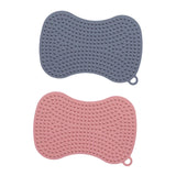 Maxbell 2Pcs Silicone Dish Brush Kitchen Gadget Tool Accessories Soft Kitchen Sponge