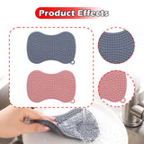 Maxbell 2Pcs Silicone Dish Brush Kitchen Gadget Tool Accessories Soft Kitchen Sponge