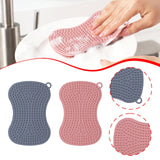Maxbell 2Pcs Silicone Dish Brush Kitchen Gadget Tool Accessories Soft Kitchen Sponge