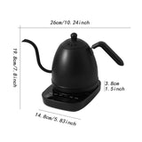 Maxbell Electric Gooseneck Pour over Kettle Gift for Restaurant Brewing Thanksgiving black