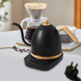 Maxbell Electric Gooseneck Pour over Kettle Gift for Restaurant Brewing Thanksgiving black wooden grain