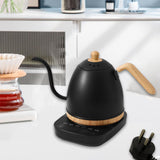 Maxbell Electric Gooseneck Pour over Kettle Gift for Restaurant Brewing Thanksgiving black wooden grain