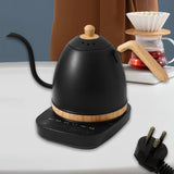 Maxbell Electric Gooseneck Pour over Kettle Gift for Restaurant Brewing Thanksgiving black wooden grain
